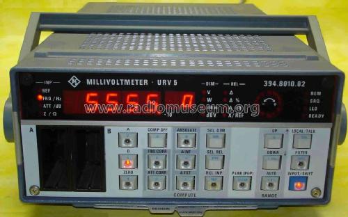 RF-Millivoltmeter URV5; Rohde & Schwarz, PTE (ID = 1454514) Equipment