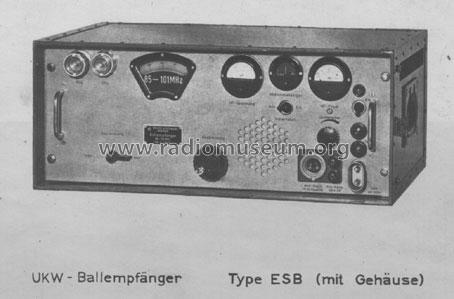 UKW-Ballempfänger ESB ; Rohde & Schwarz, PTE (ID = 107340) Commercial Re