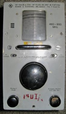 VHF-UHF-Messempfänger - Monitoring Receiver ESU BN 150021, 150021/2; Rohde & Schwarz, PTE (ID = 1409495) Equipment