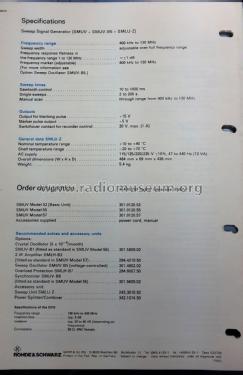 AM-FM Messender SMUV 301.0120.52 + SMUV 301.0120.55; Rohde & Schwarz, PTE (ID = 1836172) Equipment