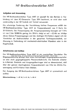 NF-Breitbandverstärker ANT ; Rohde & Schwarz, PTE (ID = 1995640) Equipment