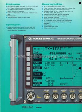 Radiocommunication Service Monitor 0,4...1000 MHz CMS52; 840.0009.52; Rohde & Schwarz, PTE (ID = 3042312) Equipment