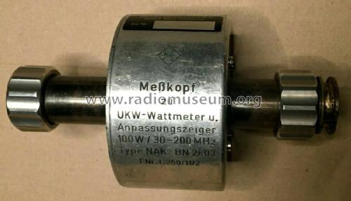 UKW-Wattmeter NAK mit Meßkopf BN 2603 100 Watt; Rohde & Schwarz, PTE (ID = 2637562) Equipment