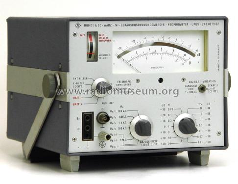 NF-Geräuschspannungsmesser Psophometer UPGS 248.0019.02; Rohde & Schwarz, PTE (ID = 1900207) Equipment