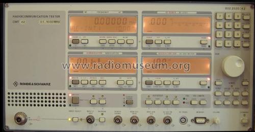 Radiocommunication Tester CMT42; Rohde & Schwarz, PTE (ID = 2440267) Equipment