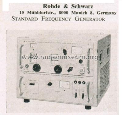 Normalfrequenz-Generator - Frequency Synthesizer XUC BN 444467; Rohde & Schwarz, PTE (ID = 2879360) Equipment