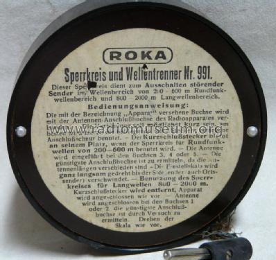 Sperrkreis / Wellentrenner 991; ROKA, Robert Karst; (ID = 1704977) Divers