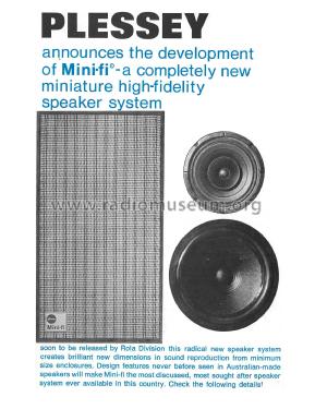 Mini-Fi ; Rola Company AUS Pty (ID = 2973097) Speaker-P