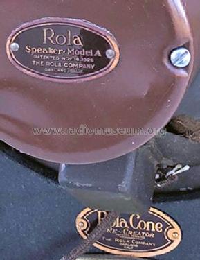Re Creator ; Rola Company, The; (ID = 2803533) Speaker-P