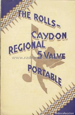 Regional Five-Valve Portable ; Rolls-Caydon Brand, (ID = 2906853) Radio