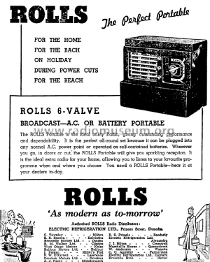 Rolls RJ Portable ; Rolls brand, Stevens (ID = 2779828) Radio