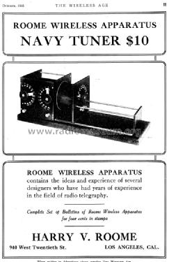 Navy Tuner Loose Coupler; Roome, Harry V.; Los (ID = 984990) mod-pre26