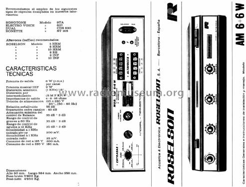 AM 6+6W; Roselson, Acústica (ID = 2239030) Ampl/Mixer