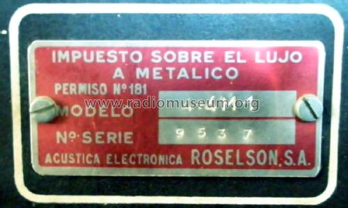 Stereoletta 4+4 M1; Roselson, Acústica (ID = 1977081) Radio