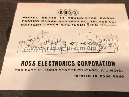 14 Transistor RE-140; Ross Electronics (ID = 2376812) Radio