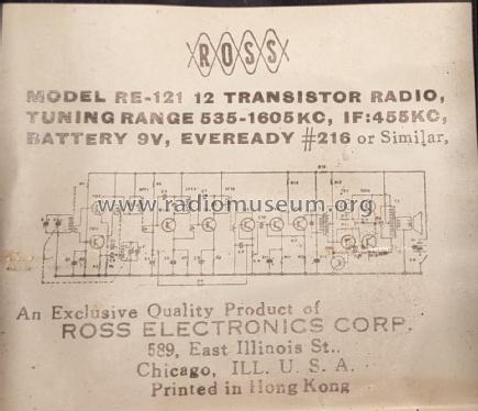 Jubilee 12 Transistor RE-121; Ross Electronics (ID = 2809202) Radio