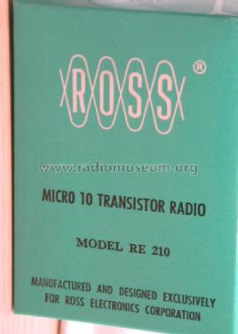 Micro Ten Transistor RE-210; Ross Electronics (ID = 756155) Radio