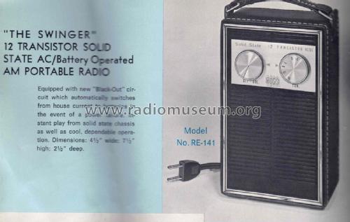 Solid State 12 Transistor 'The Swinger' RE-141; Ross Electronics (ID = 2950723) Radio