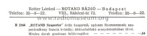 Superior ; Rotand Rádió; (ID = 2262082) Radio part