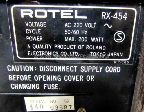 4-Channel Stereo Receiver RX-454; Rotel, The, Co., Ltd (ID = 2512338) Radio