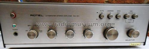 Integrated Stereo Amplifier RA-311; Rotel, The, Co., Ltd (ID = 2076940) Ampl/Mixer