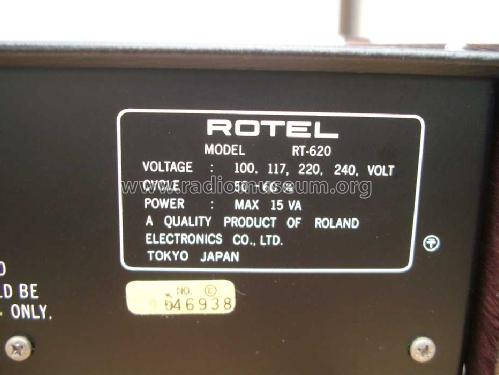 Solid State Stereo Tuner RT-620; Rotel, The, Co., Ltd (ID = 829928) Radio