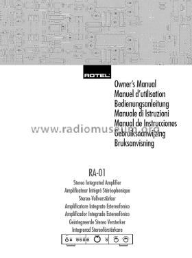 Stereo Integrated Amplifier RA-01; Rotel, The, Co., Ltd (ID = 1782393) Ampl/Mixer