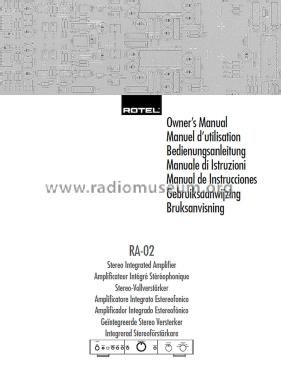 Stereo Integrated Amplifier RA-02; Rotel, The, Co., Ltd (ID = 1782409) Ampl/Mixer