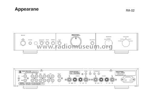 Stereo Integrated Amplifier RA-02; Rotel, The, Co., Ltd (ID = 1920519) Ampl/Mixer