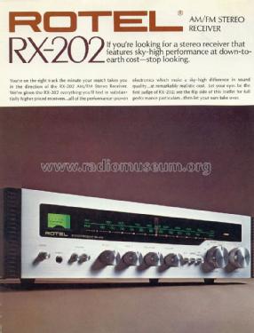 Stereo Receiver RX-202; Rotel, The, Co., Ltd (ID = 1679314) Radio