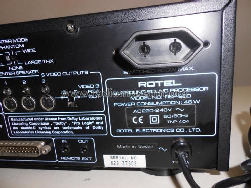 Surround Sound Processor RSP-980; Rotel, The, Co., Ltd (ID = 2398828) Ampl/Mixer