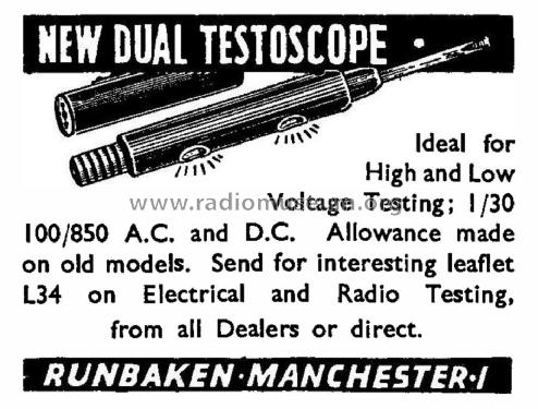 Dual Testoscope ; Runbaken Magneto Co. (ID = 3014924) Equipment