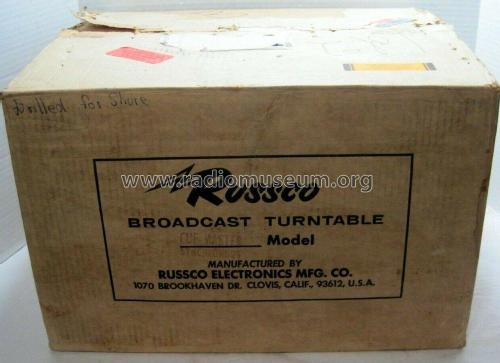 Russco Cue-Master 3-Speed Turntable ; Russco Electronics (ID = 2754243) R-Player