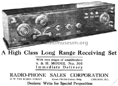 Receiving Set No. 301; S & H Laboratories; (ID = 1439861) Radio