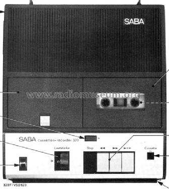 Cassetten Recorder 320F; SABA; Villingen (ID = 155236) R-Player