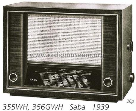 S-356GW oder 356GWH; SABA; Villingen (ID = 708445) Radio