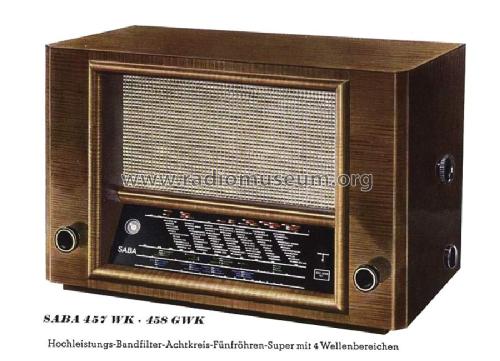 S-457WK 457WK; SABA; Villingen (ID = 493608) Radio