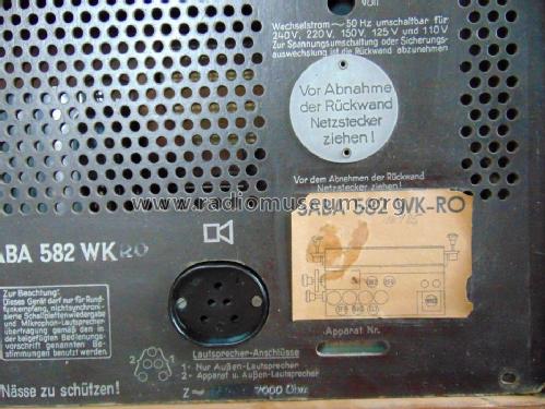 582 WK-RO; SABA; Villingen (ID = 3113665) Radio