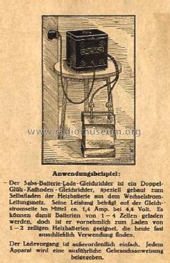 Batteriegleichrichter BLG 110; SABA; Villingen (ID = 499496) Aliment.