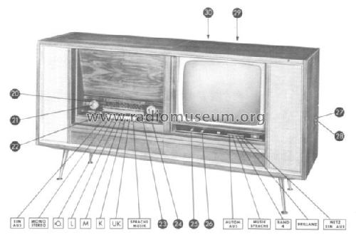 Bodensee Vollautomatic 125 Stereo; SABA; Villingen (ID = 23089) Fernseh-R