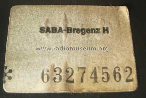 Bregenz H Mod. Bz-H; SABA; Villingen (ID = 1410794) Radio