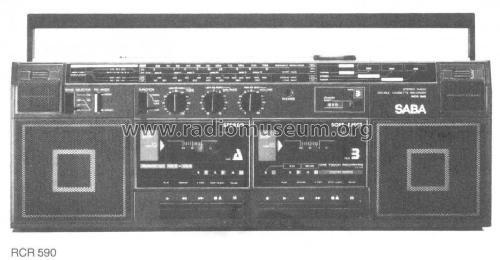 Double Cassette Recorder RCR 590; SABA; Villingen (ID = 664372) Radio