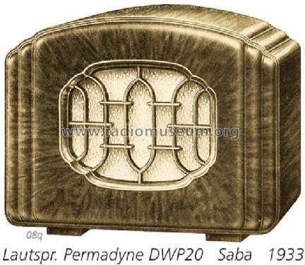 Lautsprecher Permadyne DWP20; SABA; Villingen (ID = 701) Speaker-P