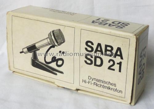 Dynamisches Hi-Fi-Richtmikrofon SD 21; SABA; Villingen (ID = 2346739) Microphone/PU