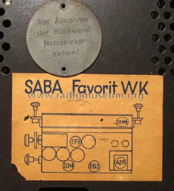 Favorit WK; SABA; Villingen (ID = 778027) Radio