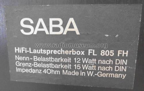 HiFi-Lautsprecherbox FL805; SABA; Villingen (ID = 2041877) Speaker-P