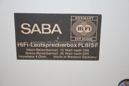 FL815F; SABA; Villingen (ID = 2583649) Lautspr.-K