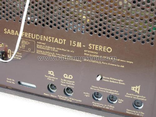 Freudenstadt 15M Stereo; SABA; Villingen (ID = 569725) Radio