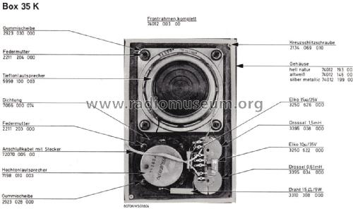 HiFi-Lautsprecherbox 35K; SABA; Villingen (ID = 1958971) Speaker-P