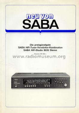 HiFi-Studio 8035 Stereo G; SABA; Villingen (ID = 2815003) Radio